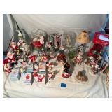 Christmas Santa Snowman Ornament Decor Estate Lot