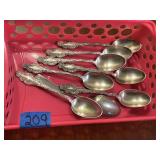Antique Sterling Silver Spoon Lot of Eight