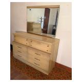 Mid-Century Modern 3 Piece Blonde Bedroom Set