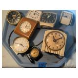 Vintage Clock and Desk Thermometer Collector Lot