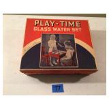 Vintage Akro Agate Play-Time Glass Water Set