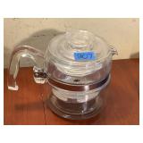 Vintage Pyrex Flameware Stovetop Glass Percolator