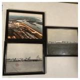 Vintage 1971 Hbg Airport F-106 Jet Framed Photos