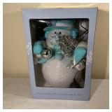 Holiday Sparkle Revolving Snowflake Belly Snowman