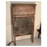 Antique Flyer Silver Washboard 24ï¿½ Rustic Decor