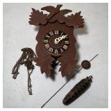 Vintage German Miniature Wooden Cuckoo Clock