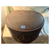 Antique Textured Round Hat Box