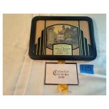 1938 Art Deco Advertising Calendar Thermometer