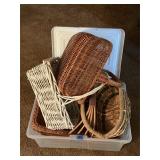 Assorted Vintage Woven Wicker Basket Collection