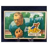 1951 Bowman Donald Doll Detroit Lions No 61