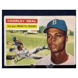 1956 Topps Charley Neal Brooklyn Dodgers Card 299