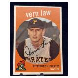 1959 Topps Vern Law Pirates No 12