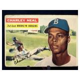 1956 Topps Charley Neal Brooklyn Dodgers No 299