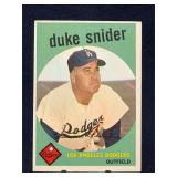 1959 Topps Duke Snider Dodgers No 20