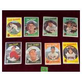 1959 Topps Baseball Card Lot of 8 Vintage