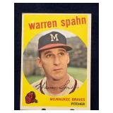 1959 Topps Warren Spahn Braves No 40