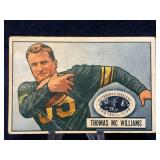 1951 Bowman Tom McWilliams Steelers Number 58