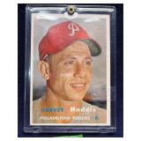 1957 Topps Harvey Haddix Card 265 with Tape