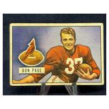 1951 Bowman Don Paul Chicago Cardinals No 30