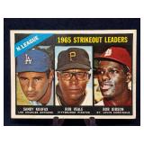 1966 Topps Strikeout Leaders Sandy Koufax 225