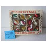 12 ASSORTED EARLY CHRISTMAS ORNAMENTS