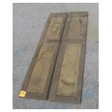 ANTIQUE INDIAN WOODEN SHUTTERS - TWO PANED