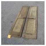 ANTIQUE INDIAN WOODEN SHUTTERS - TWO PANED