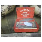 vintage smokers wall ashtray