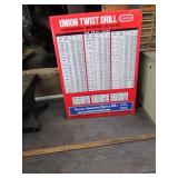 twist drill board & adv. yardstick