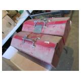 2 red toolboxes