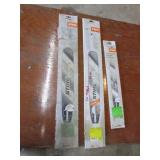 3 used chainsaw bars