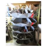 old hardware organizer spinning bin & contents