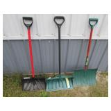 3 snowshovels