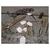 antique tools & plumb bob