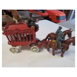 cast iron circus wagon team