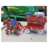 cast iron circus wagon team