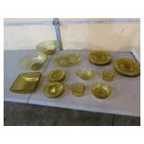 all yellow depression glassware