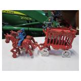 cast iron circus wagon team