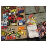 flat of hot wheels & nascar cards