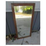 oak wall mirror