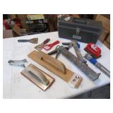 napa plastic toolbox,mason tools,caulking guns