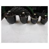brown 4 pc canister set