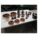 all brown dishes incl:hall & monmouth