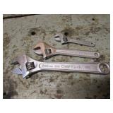 3 adjustable wrenches incl:craftsman