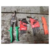 tin snips,hex wrenches & box cutter