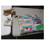 gandy dancer,wood tractor & game