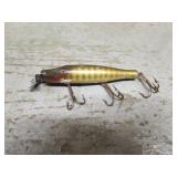 creek chub 3 hook wooden fishing lure