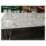 etched stem glasses,compote & all glassware