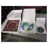 3 pcs of peggy karr glass w/boxes