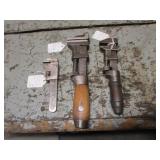 3 antique pipe wrenches
